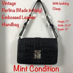 Vintage Perlina embossed leather bag